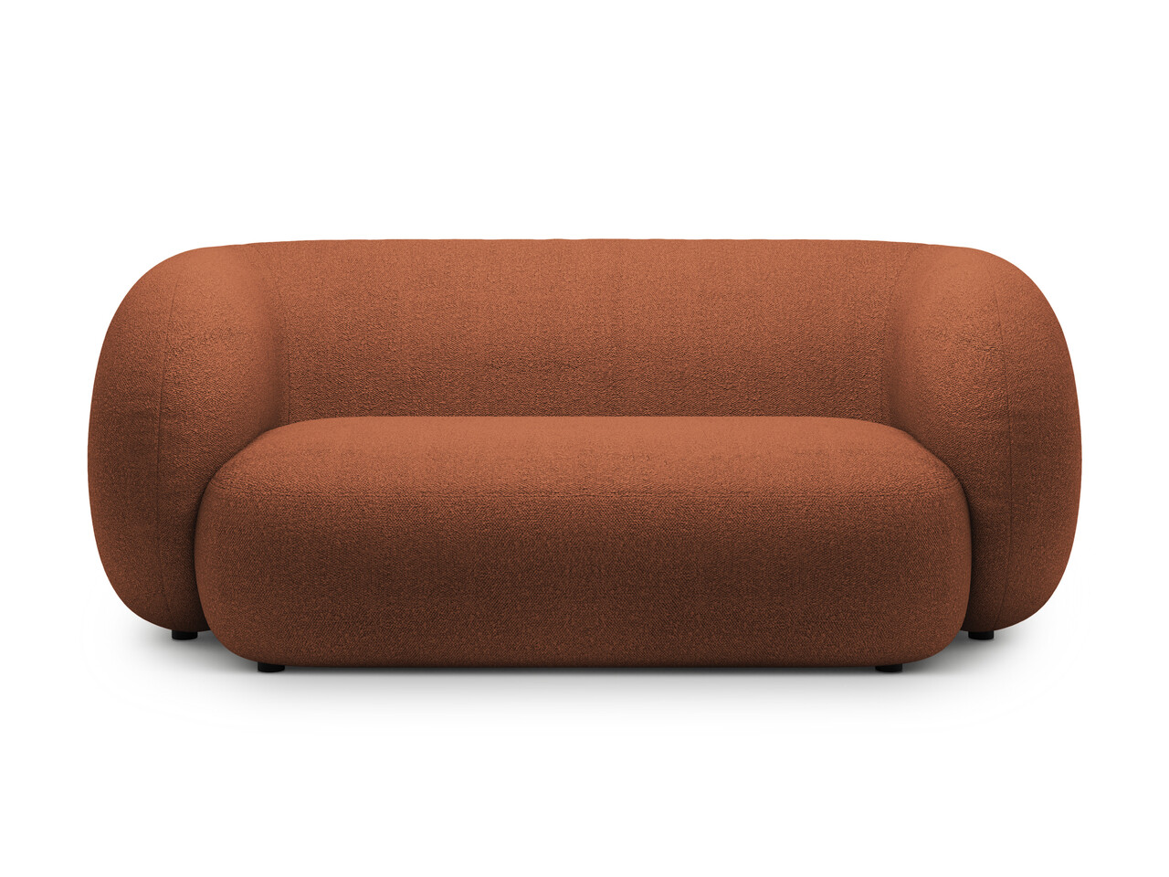 Canapea modulara 2 locuri, Kate, Micadoni Home, 183x99x76 cm, tesatura boucle, teracota - imagine 5